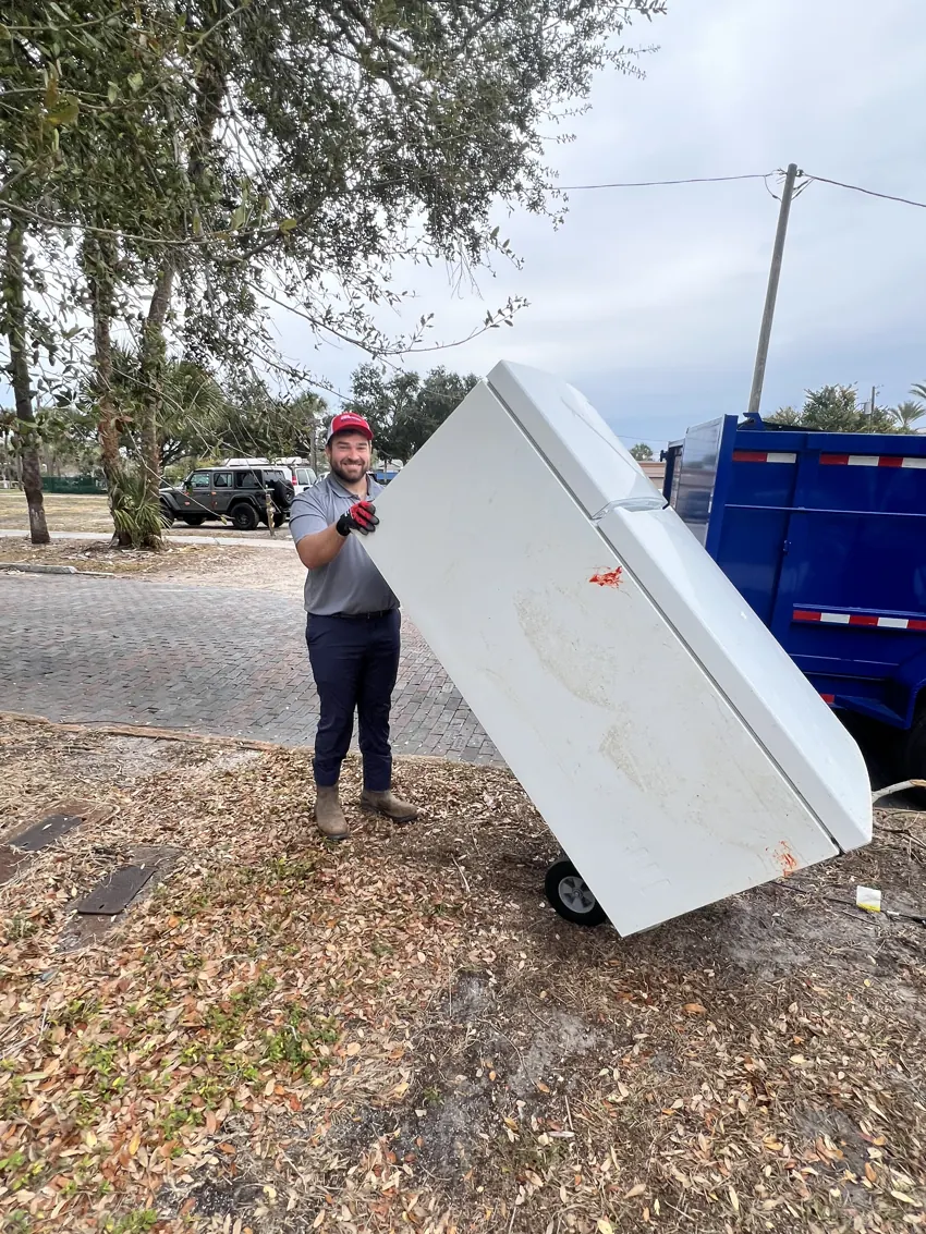 Appliance removal by the Junk Nation Removal truck